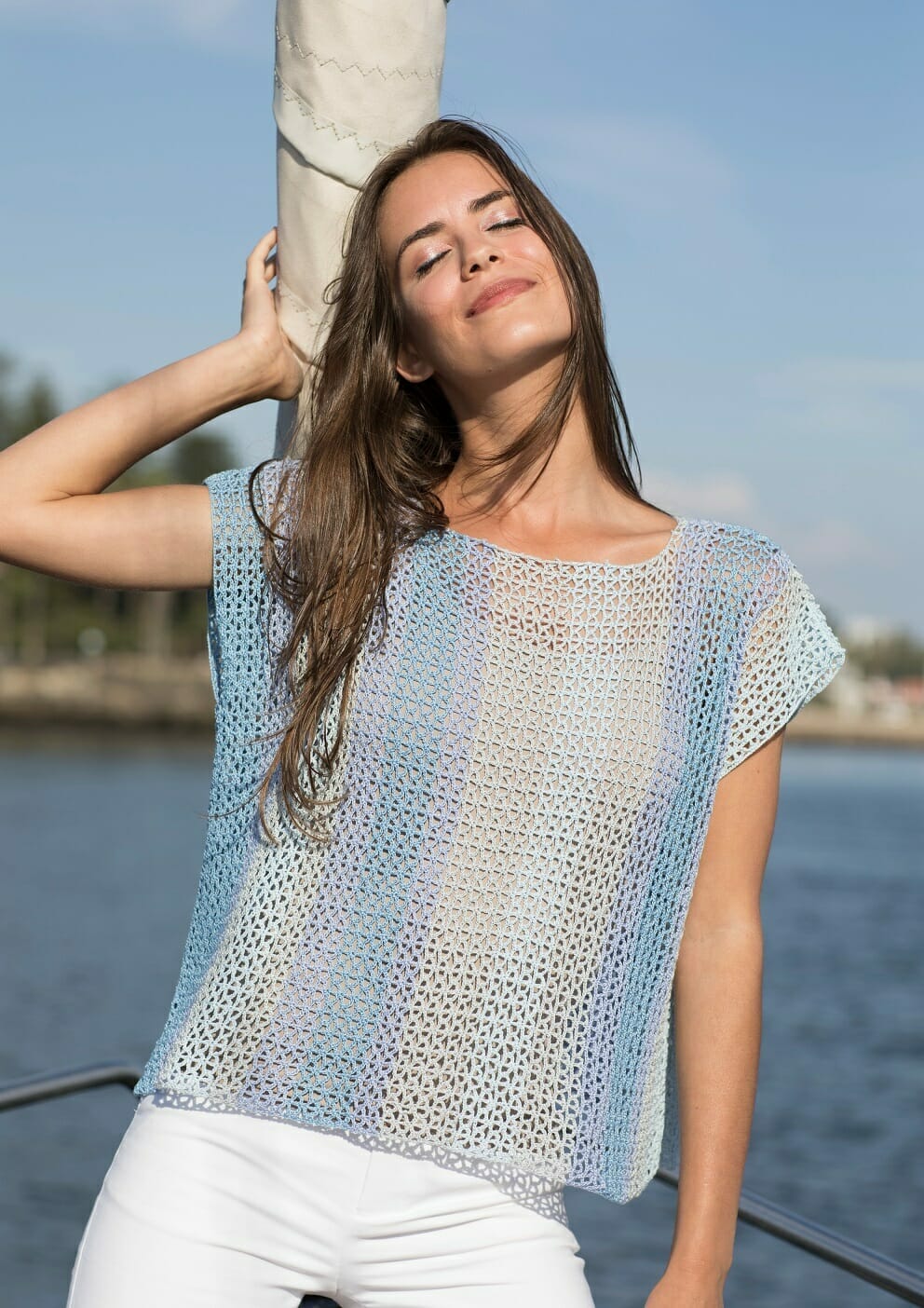 PATRÓN GRATIS Fresco Top Brisa Marina a Crochet