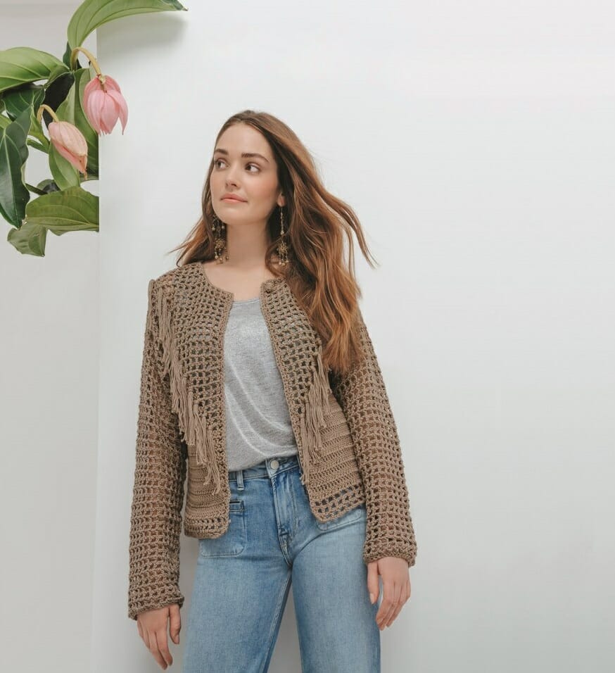 PATRÓN GRATIS Cárdigan Índigo en Crochet