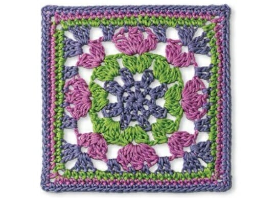 PATRÓN GRATIS Motivo de Caleidoscopio en Crochet