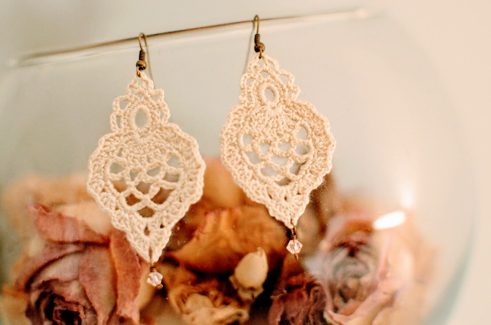 PATRÓN GRATIS Pendientes Vintage en Crochet