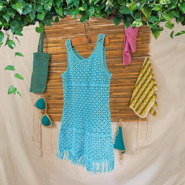 PATRÓN GRATIS Vestido Playero en Crochet