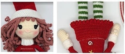 Pequeno Elfos Amigurumi Muneca PDF Patron Gratis Collarin