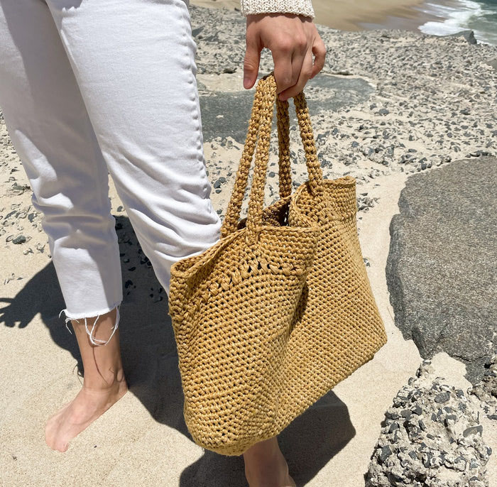 PATRÓN GRATIS Bolsa Costera para Playa en Crochet