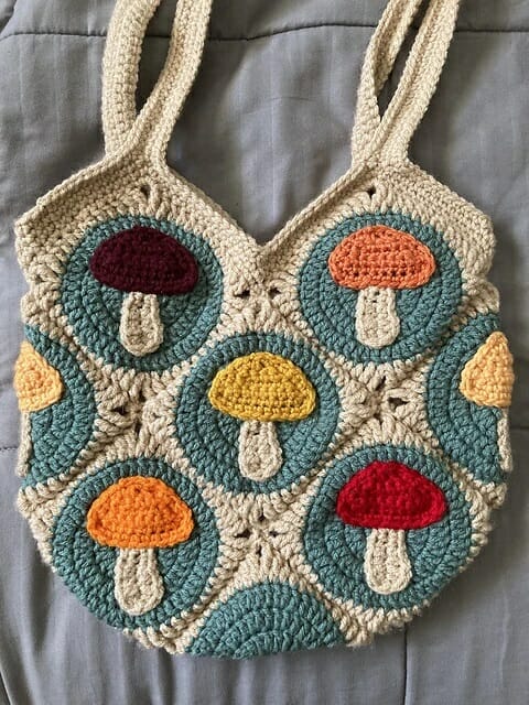 PATRÓN GRATIS Bolsa de Hongos Fungi en Crochet