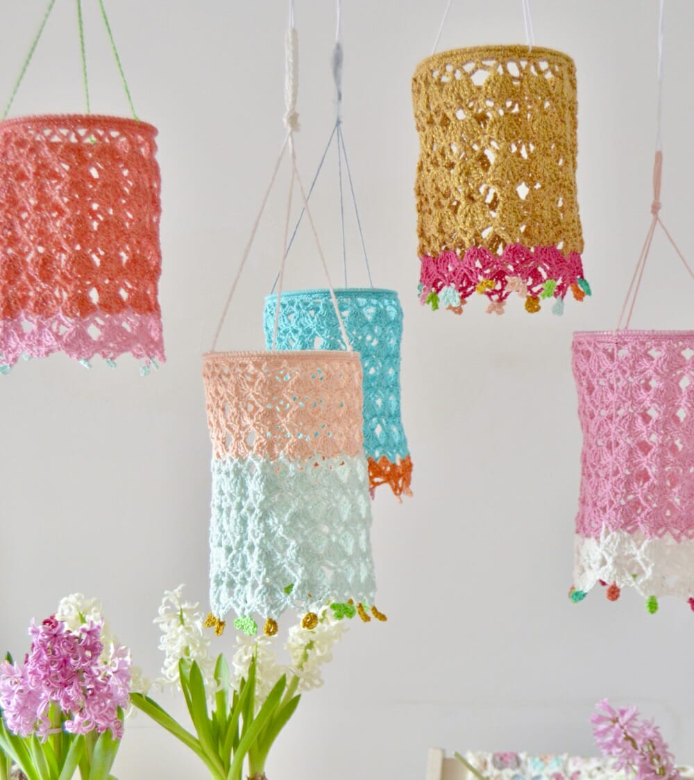 PATRÓN GRATIS Farolillos Tejidos en Crochet