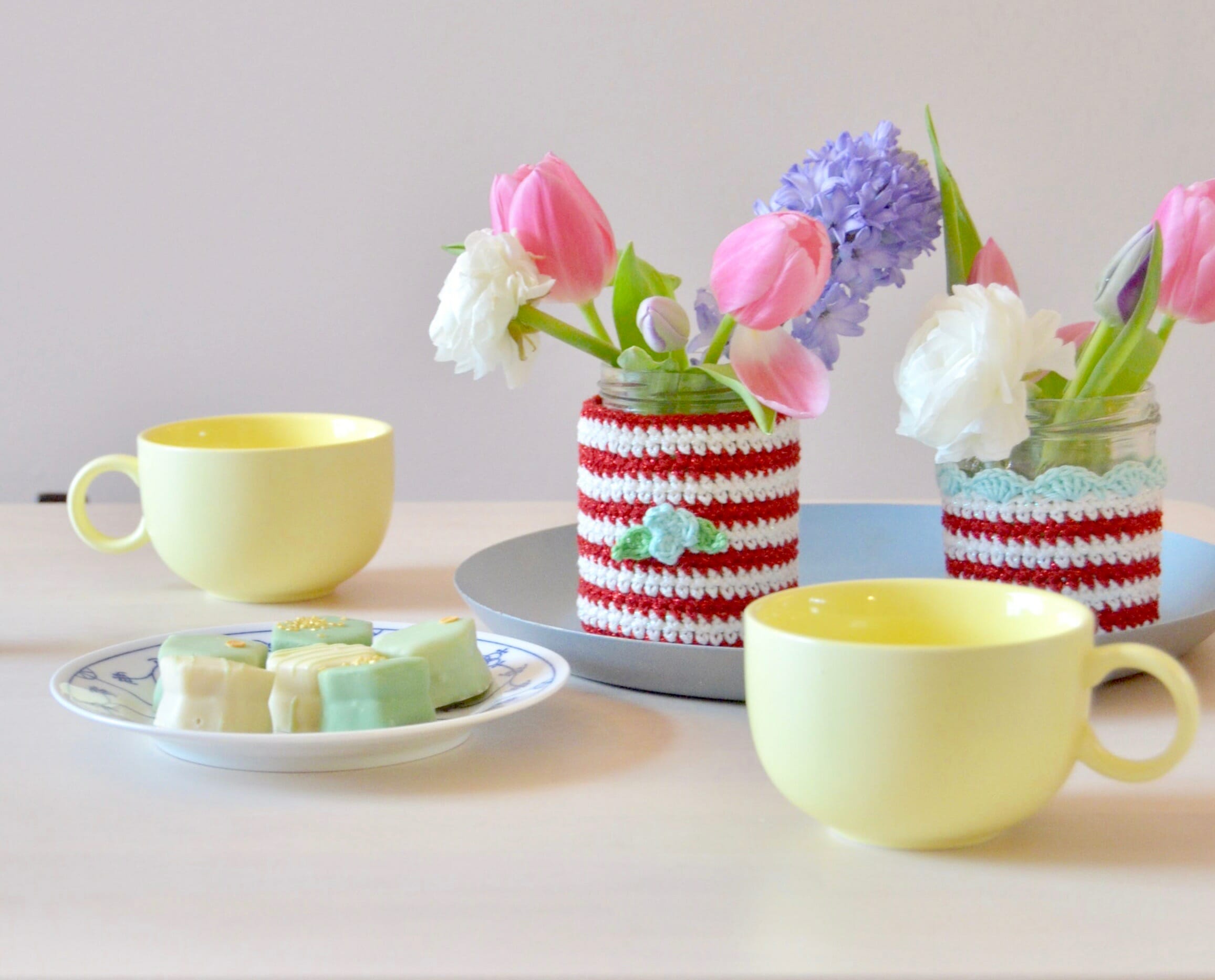 PATRÓN GRATIS Funda para Reciclar Jarrones en Crochet