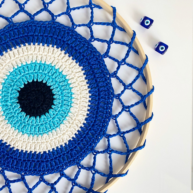 PATRÓN GRATIS Mandala Ojo Turco en Crochet