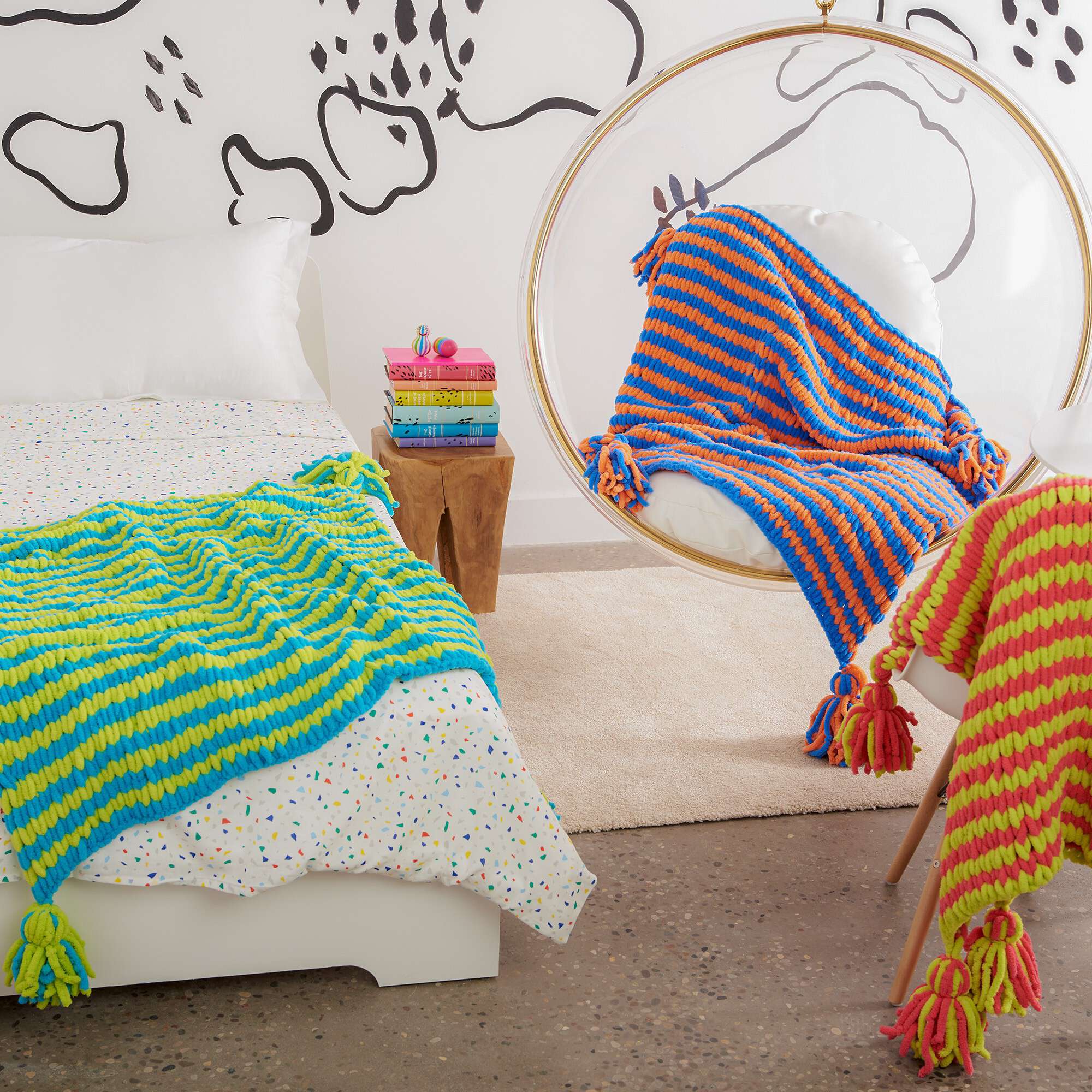 PATRÓN GRATIS Manta de Rayas Hype en Crochet