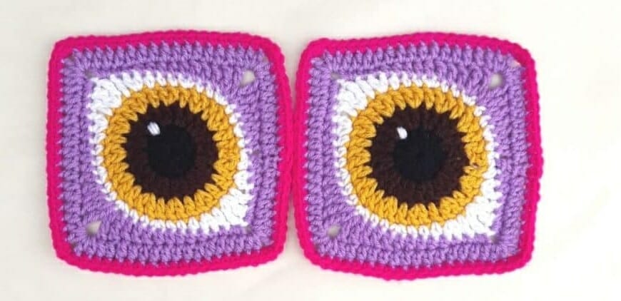 PATRÓN GRATIS Ojo Granny Square en Crochet