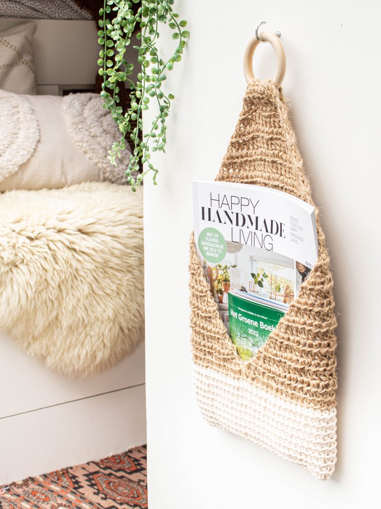 PATRÓN GRATIS Percha para Revistas en Crochet