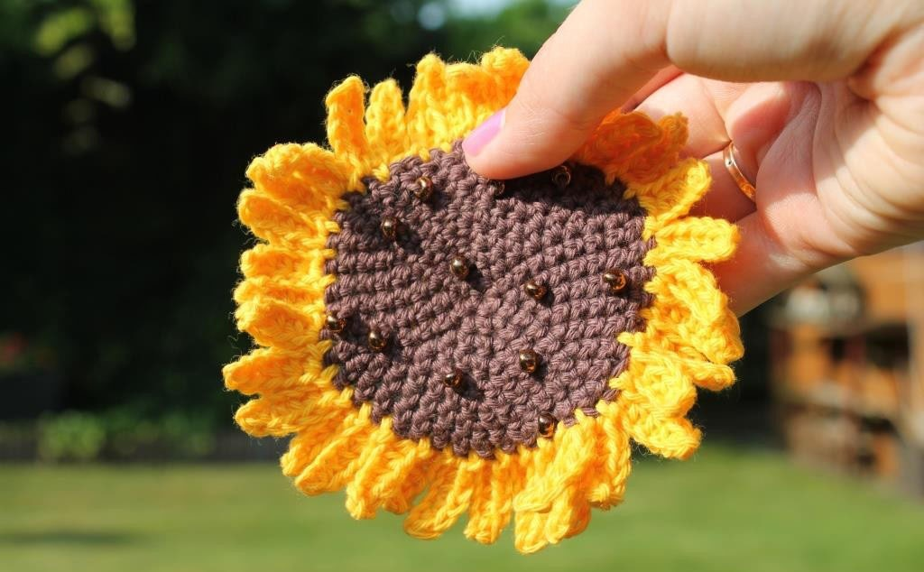 PATRÓN GRATIS Lindo Girasol en Crochet