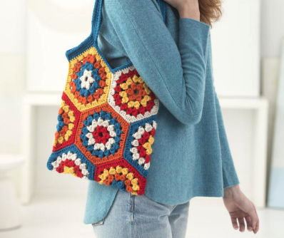 PATRÓN GRATIS Bolsa de Motivos Coloridos en Crochet