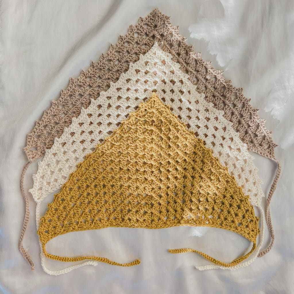 PATRÓN GRATIS Bandana Triangular en Crochet
