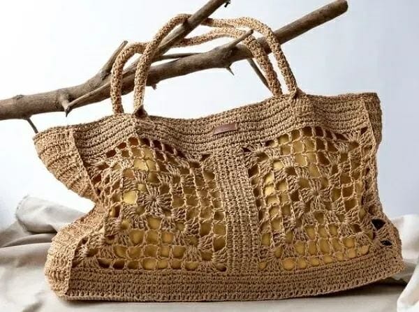 PATRÓN GRATIS Bolsa Japonesa Kiku en Crochet