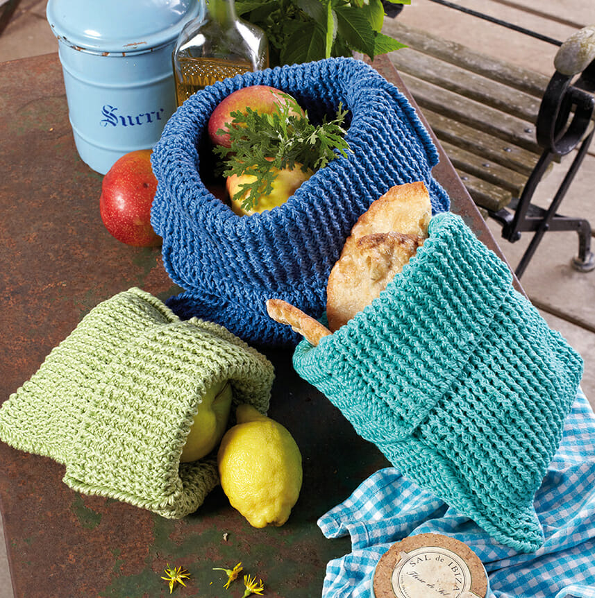 PATRÓN GRATIS Bolsas para Almacenamiento de Alimentos en Crochet