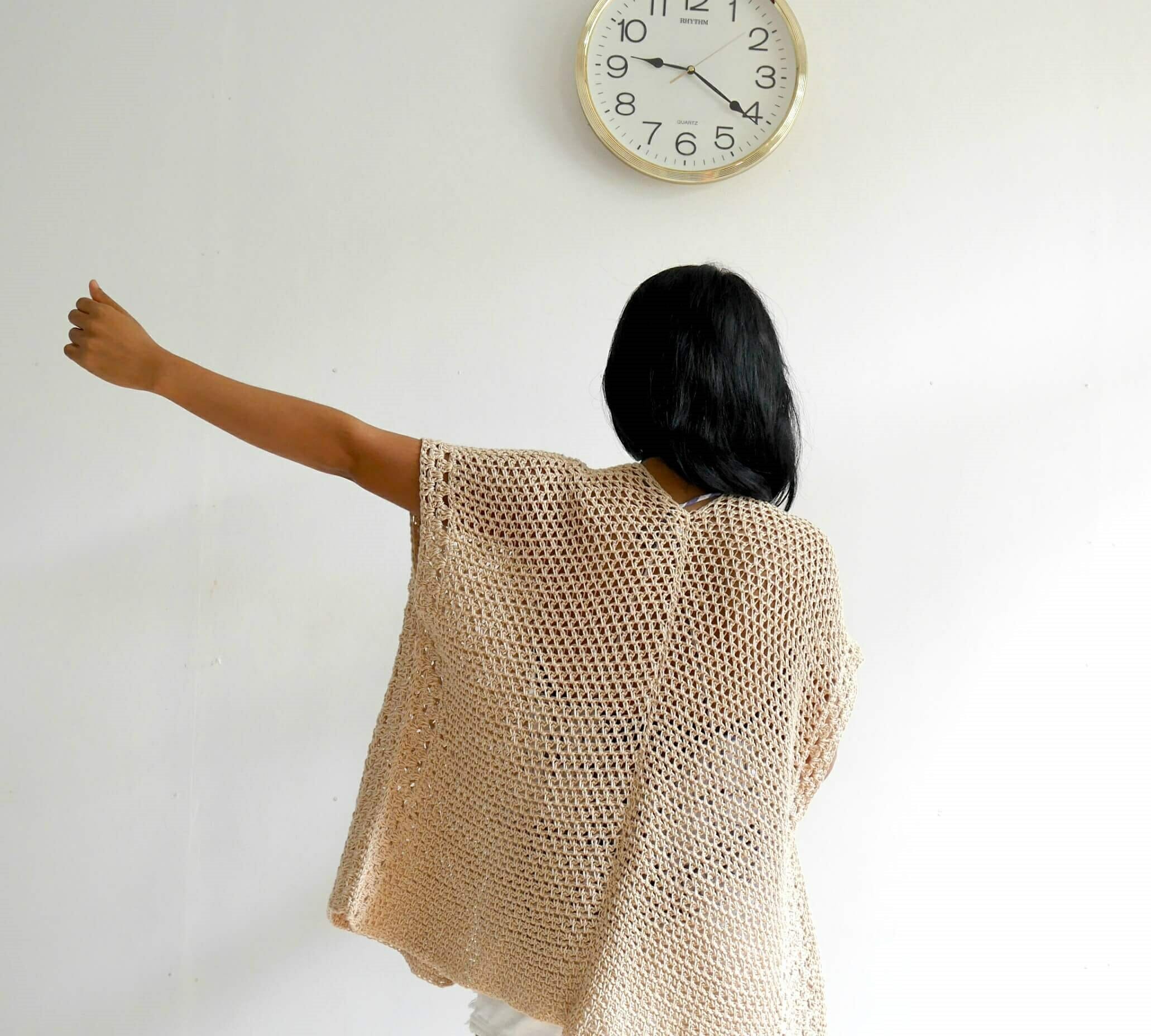 PATRÓN GRATIS Cárdigan Vintage Sencillo en Crochet