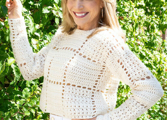 PATRÓN GRATIS Cárdigan de Cuadrados en Crochet