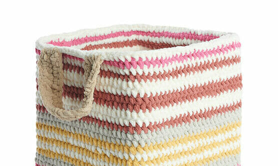 Cesta en Forma de Caja a Crochet PATRÓN GRATIS