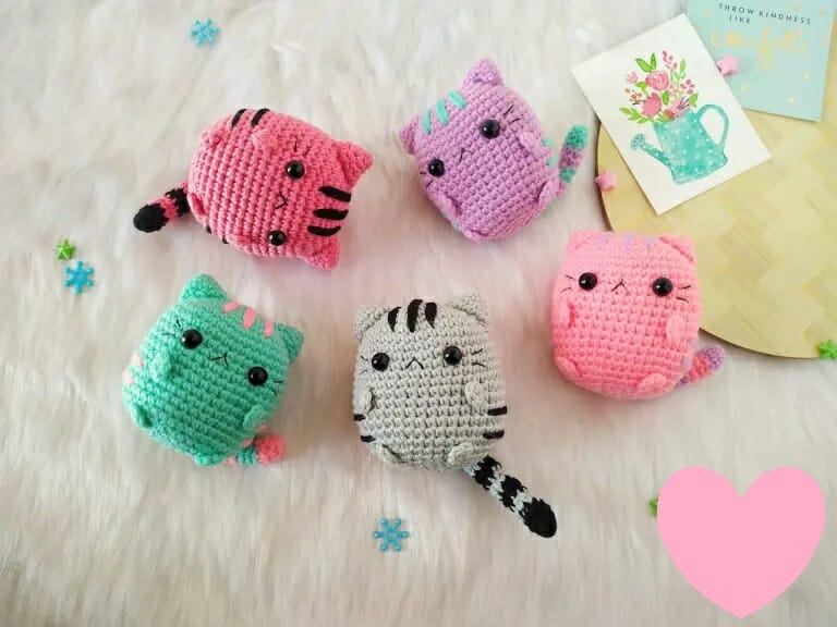 PATRÓN GRATIS Gatos de Colección Juguete Amigurumi