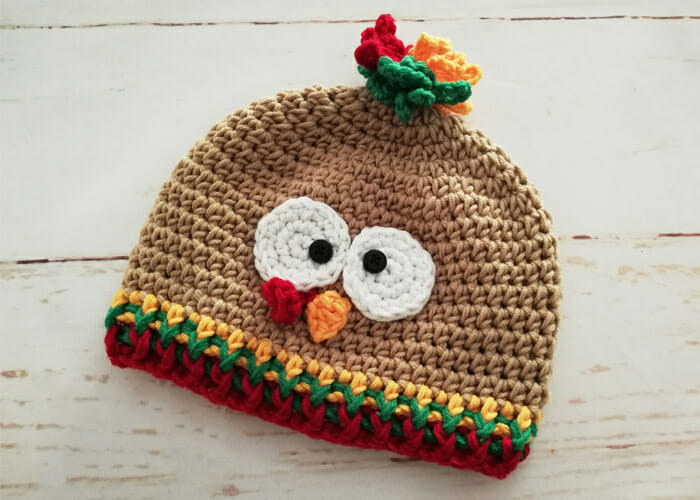 Gorro de Pavo en Crochet Patrón Gratis