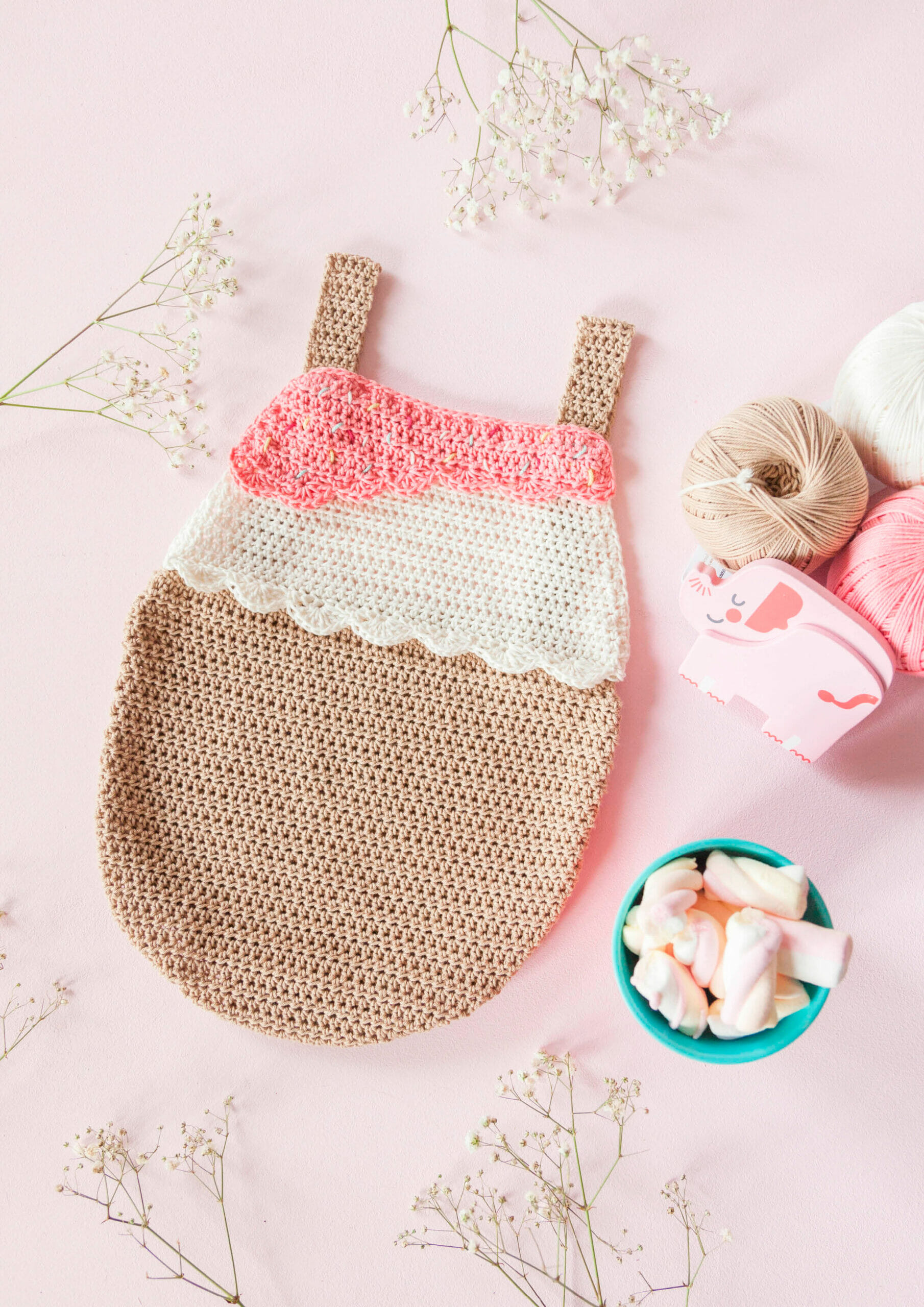 PATRÓN GRATIS Body de para Bebes Cupcake en Crochet