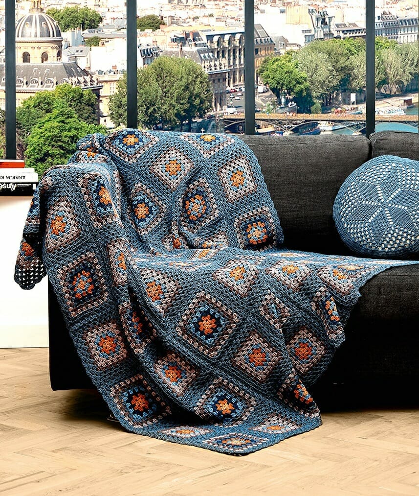 Manta Catania en Crochet PATRÓN GRATIS