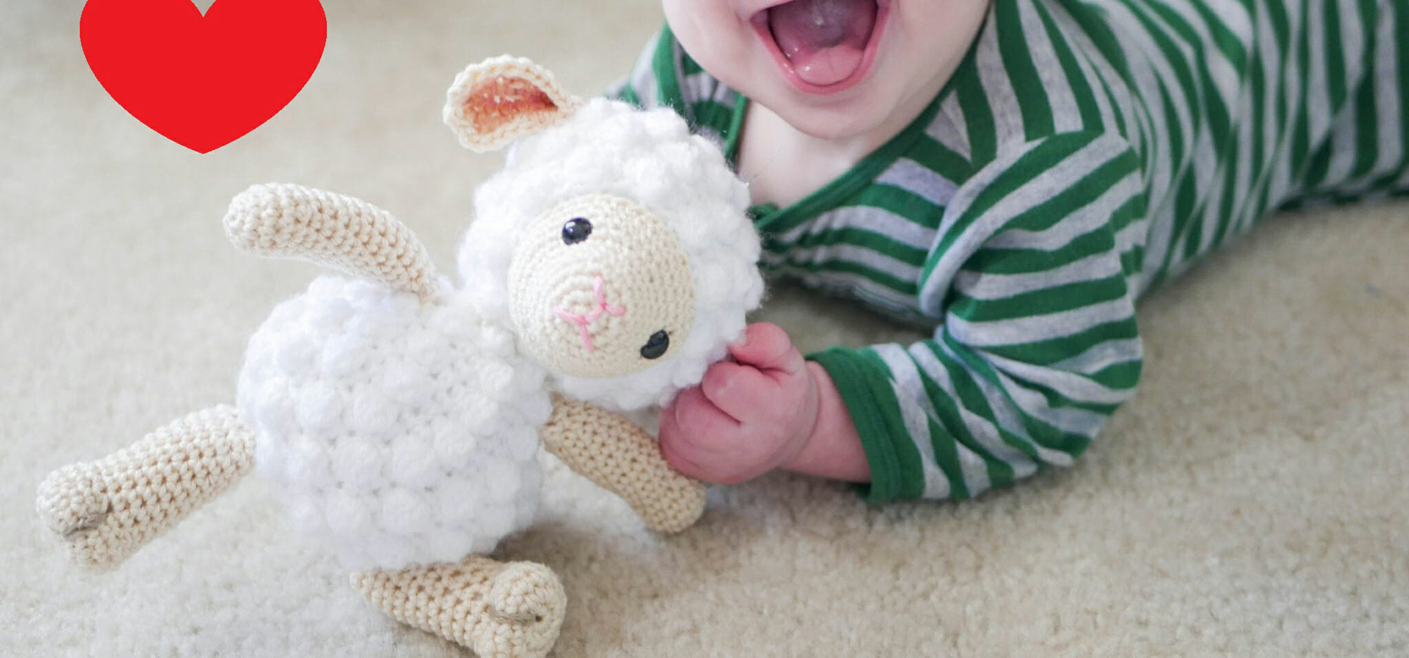 Ovejita Pomposa Amigurumi para Bebé PATRÓN GRATIS