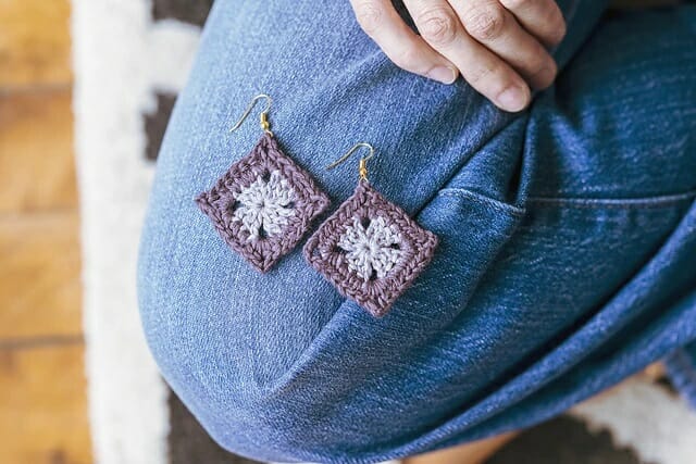 PATRÓN GRATIS Pendientes Granny Básicos en Crochet