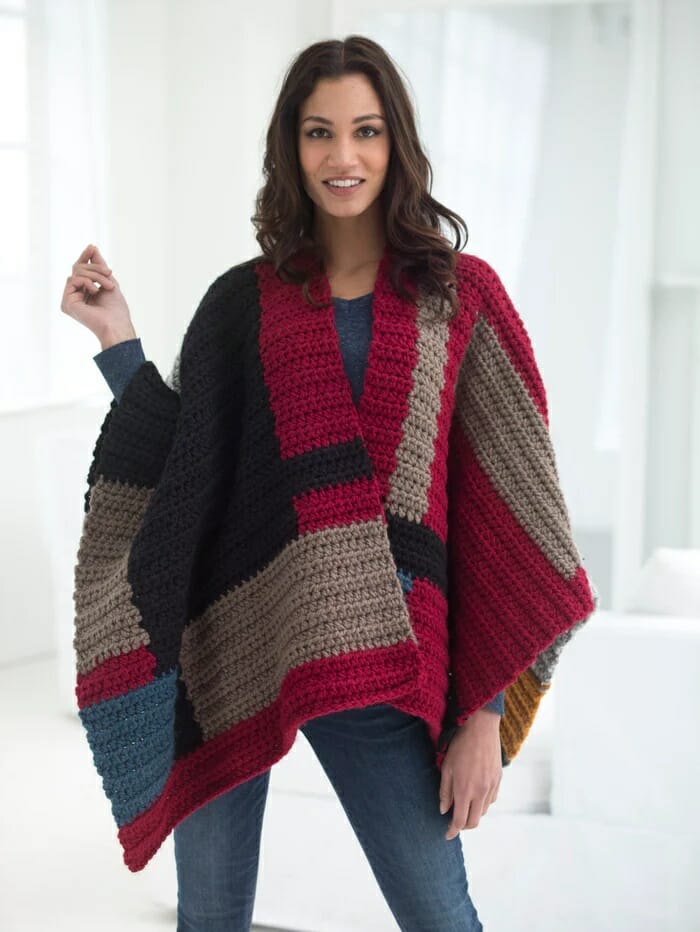 PATRÓN GRATIS Poncho Dalia en Crochet