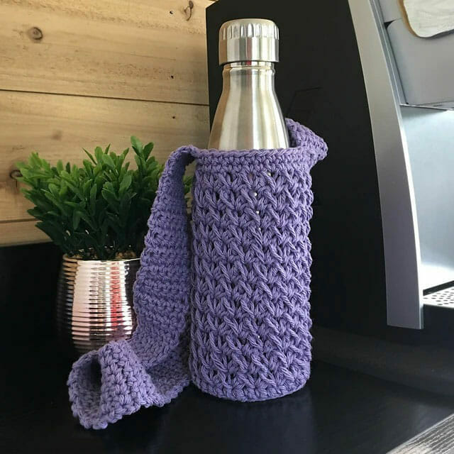 PATRÓN GRATIS Porta Botella en Crochet