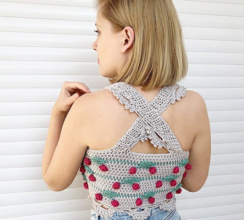 Top de Cerezas en Crochet PATRÓN GRATIS