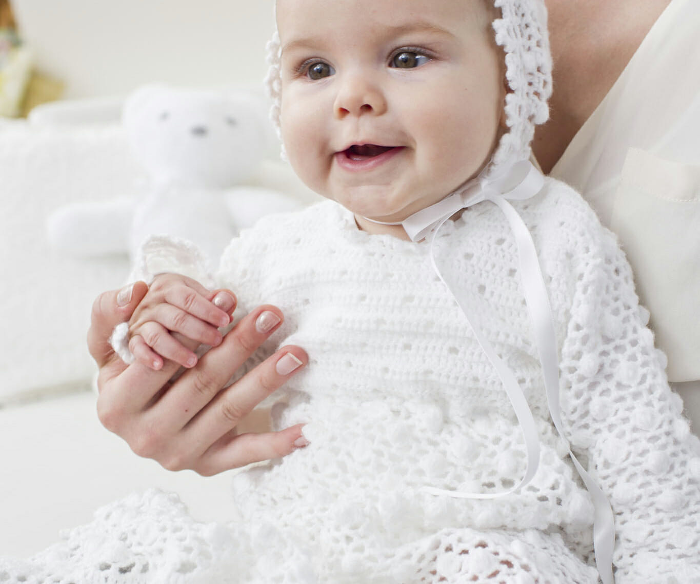 PATRÓN GRATIS Vestido y Gorro para Bebe en Crochet