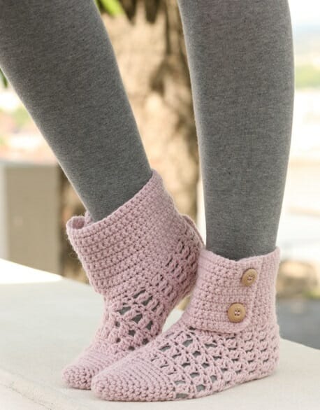PATRÓN GRATIS Zapatillas Sueños de Hadas en Crochet