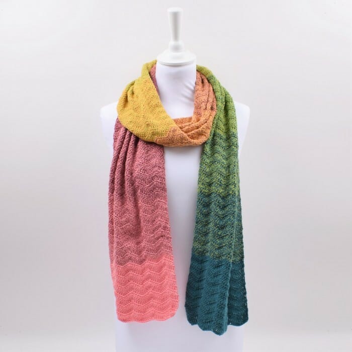 PATRÓN GRATIS Bufanda  Punto Zigzag en Crochet