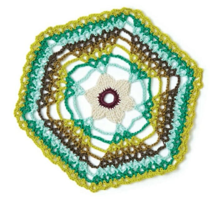 PATRÓN GRATIS Mandala Hexagonal con Forma de Estrella