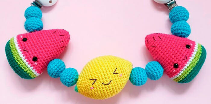 PATRÓN GRATIS Sonajero Kawaii en Crochet