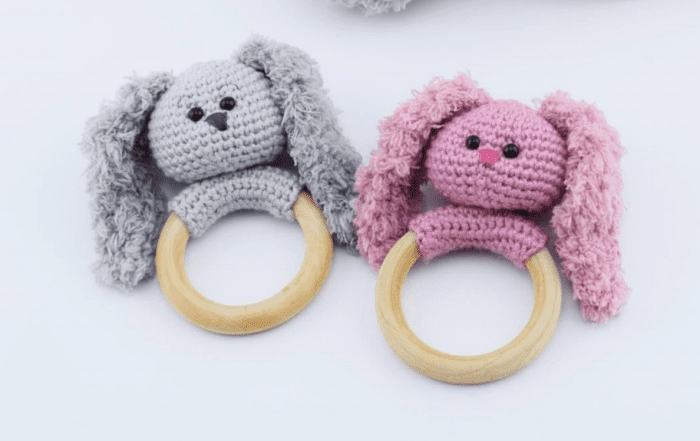 PATRÓN GRATIS Sonajero de Conejito Amigurumi