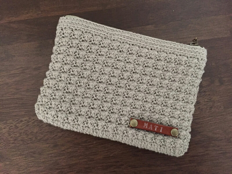 PATRÓN GRATIS Bolsa con Cremallera Simple a Crochet