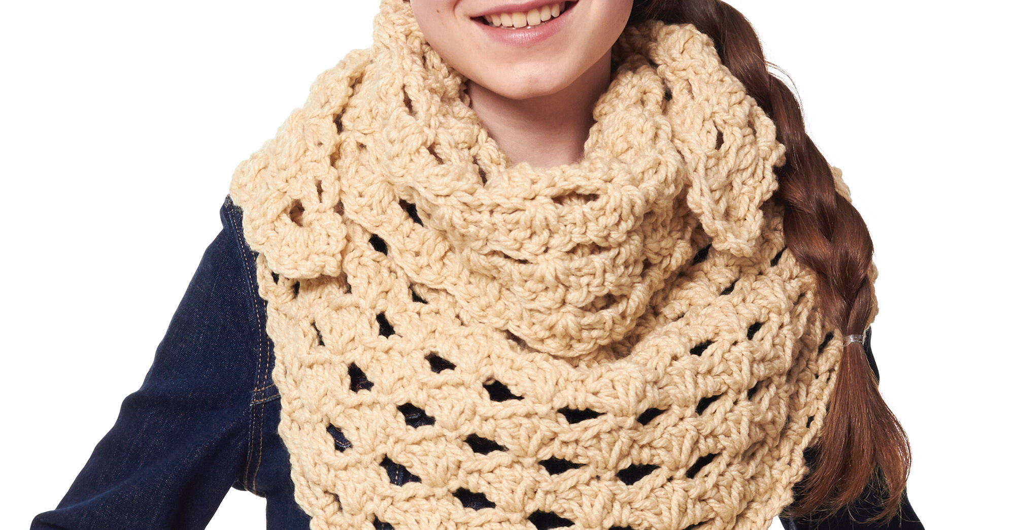 PATRÓN GRATIS Bufanda Estilo Pañuelo en Crochet