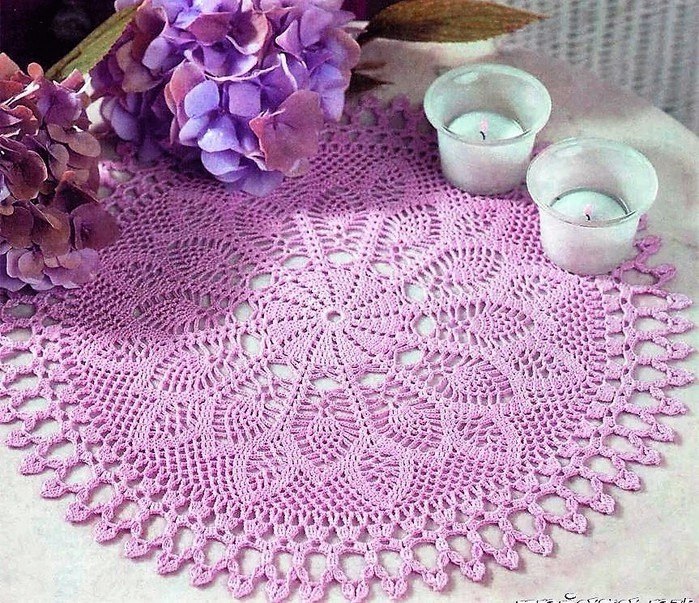 PATRÓN GRATIS Carpeta Delicadeza Rosa en Crochet