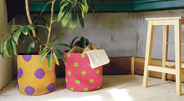 PATRÓN GRATIS Cestas de Puntos en Crochet