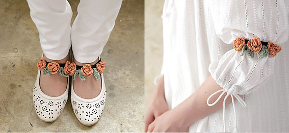 PATRÓN GRATIS Decoración para Zapatos en Crochet