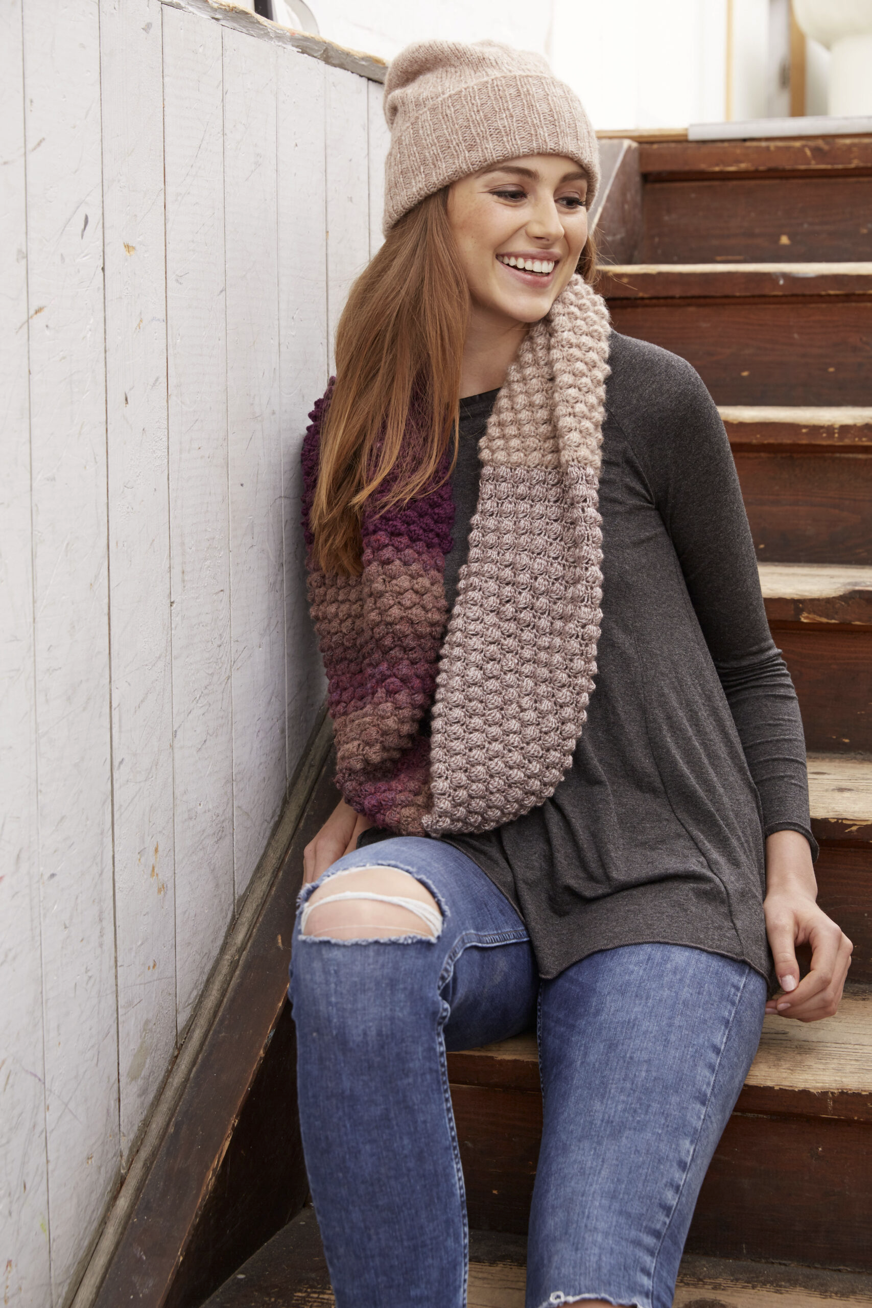 PATRÓN GRATIS Capucha Diseño Punto Puff en Crochet