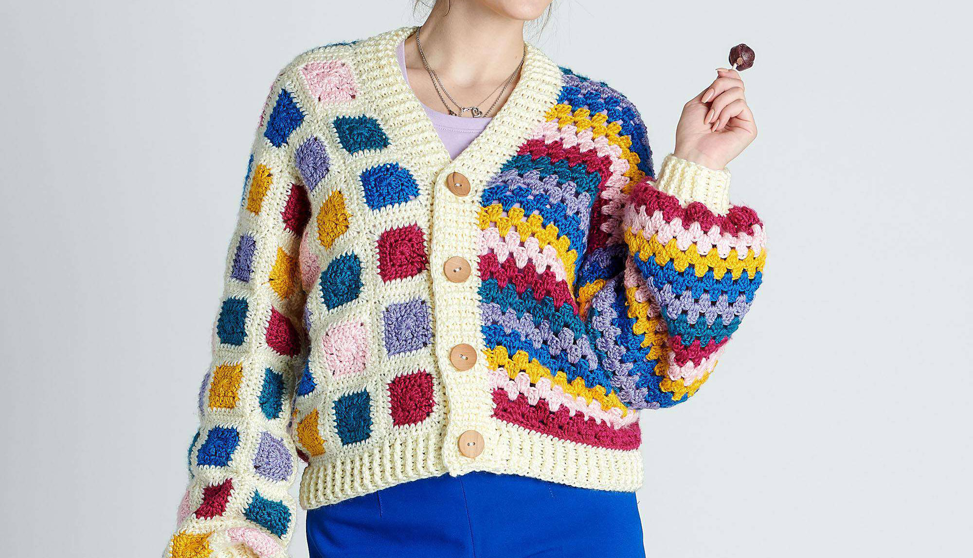 PATRÓN GRATIS Cárdigan Diseño de Puntos en Crochet