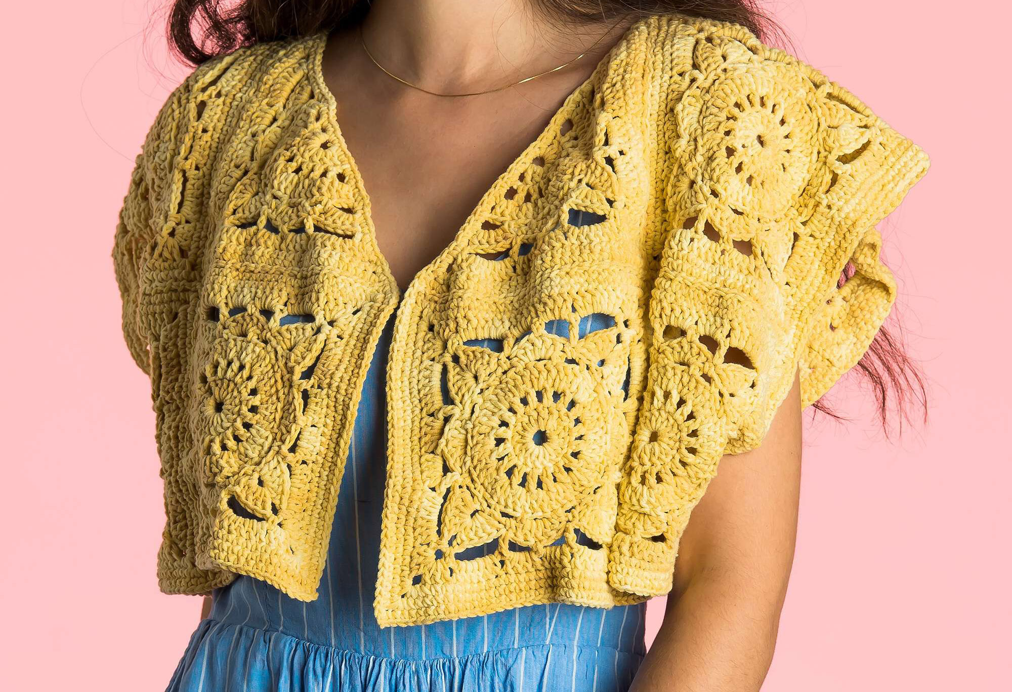 Bolero de Motivos Granny a Crochet PATRÓN GRATIS PDF