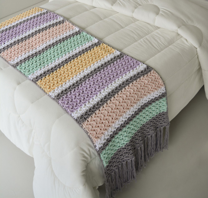 Corredor de Cama Simple en Crochet PATRÓN GRATIS
