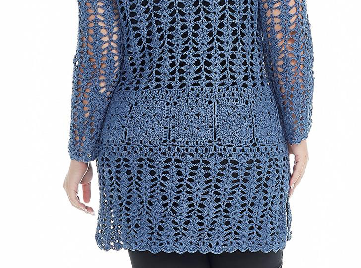 Cárdigan Cielo Azul en Crochet PATRON GRATIS