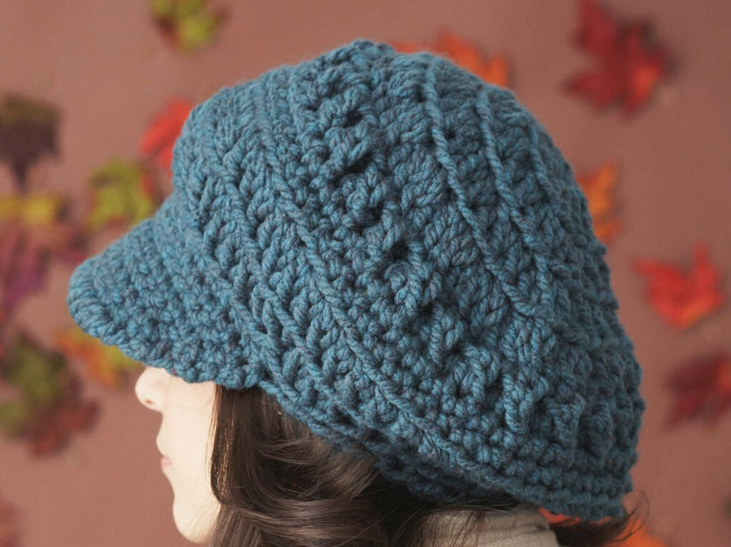 PATRÓN GRATIS Gorra de Crochet con Visera en Crochet