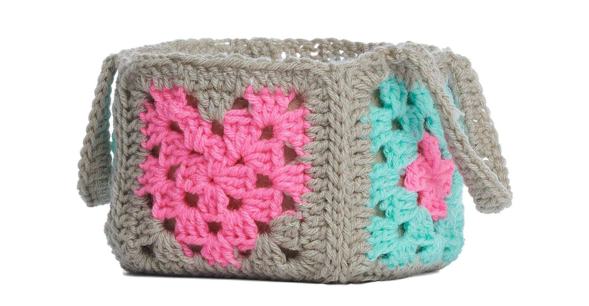 PATRÓN GRATIS Mini Cesta Amor de Abuela en Crochet