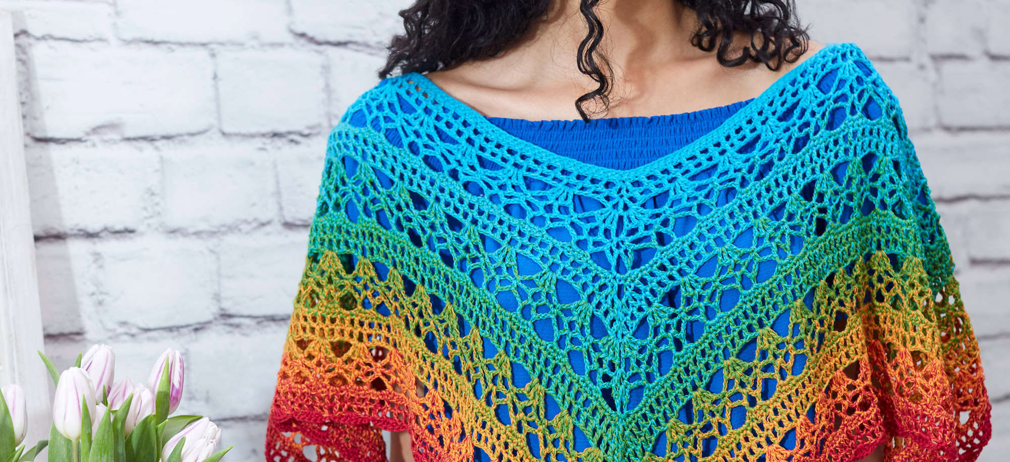 PATRÓN GRATIS Poncho con Diseño Bohemio en Crochet